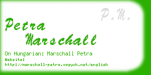 petra marschall business card